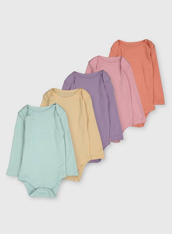 Buy Pastel Bodysuits 5 Pack Up to 1 mth Bodysuits and vests Argos